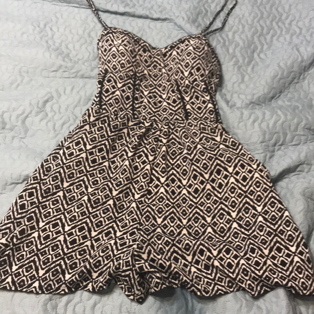 Black and white romper